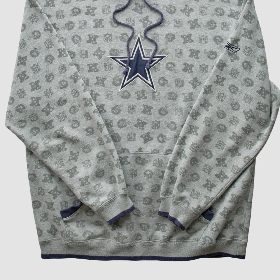 Denver Broncos Reebok 2010s Hooded Pullover Sweatshirt Heather Gray Vintage | Fanatics