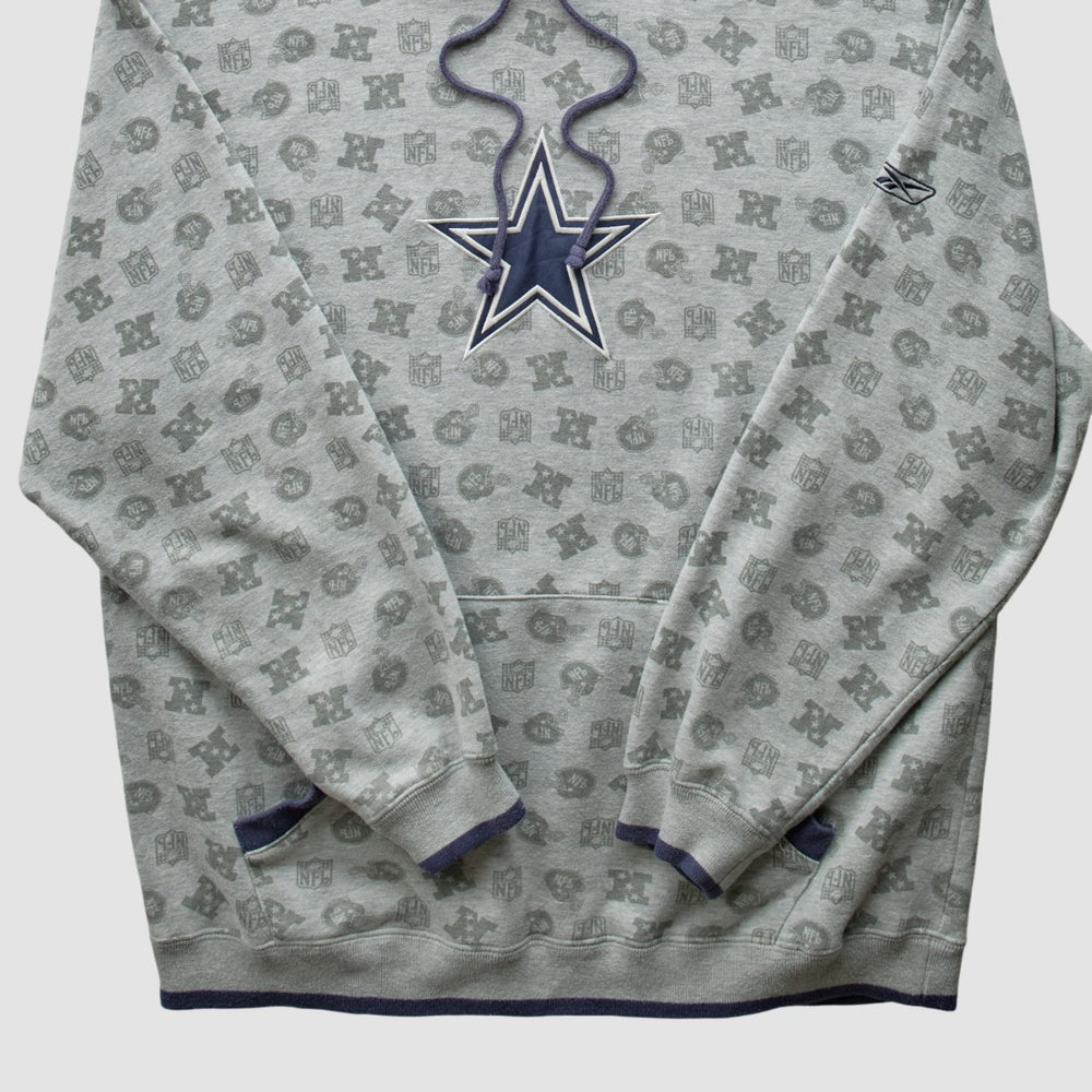 Denver Broncos Reebok 2010s Hooded Pullover Sweatshirt Heather Gray Vintage | Fanatics