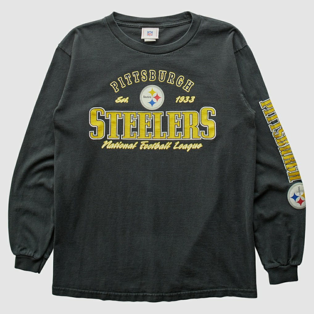 Pittsburgh Steelers NFL 2000s Long Sleeve T-shirt Charcoal Vintage | Fanatics