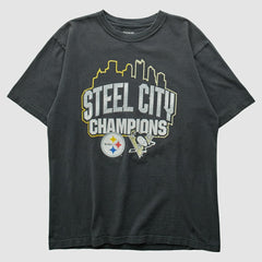 Pittsburgh Steelers Reebok 2009 T-shirt Charcoal Vintage | Fanatics