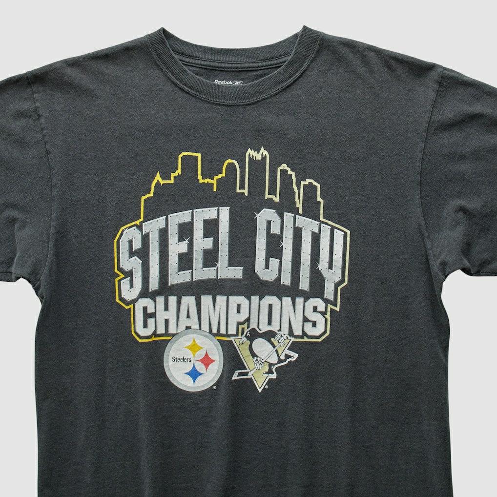 Pittsburgh Steelers Reebok 2009 T-shirt Charcoal Vintage | Fanatics