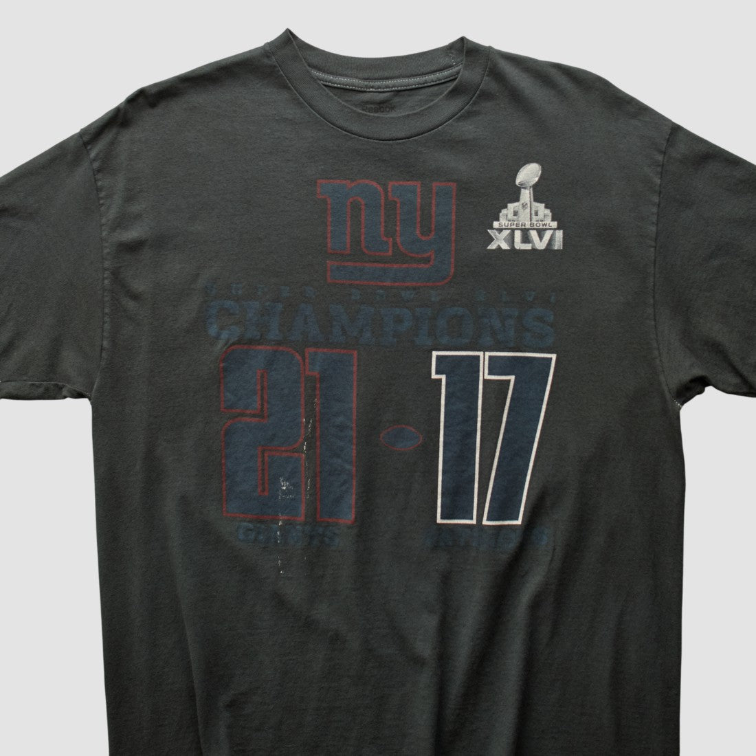 Superbowl XLVI 2012 T-shirt Charcoal Vintage | Fanatics