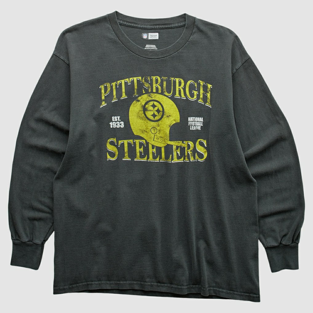 Pittsburgh Steelers NFL 2010s Long Sleeve T-shirt Charcoal Vintage | Fanatics