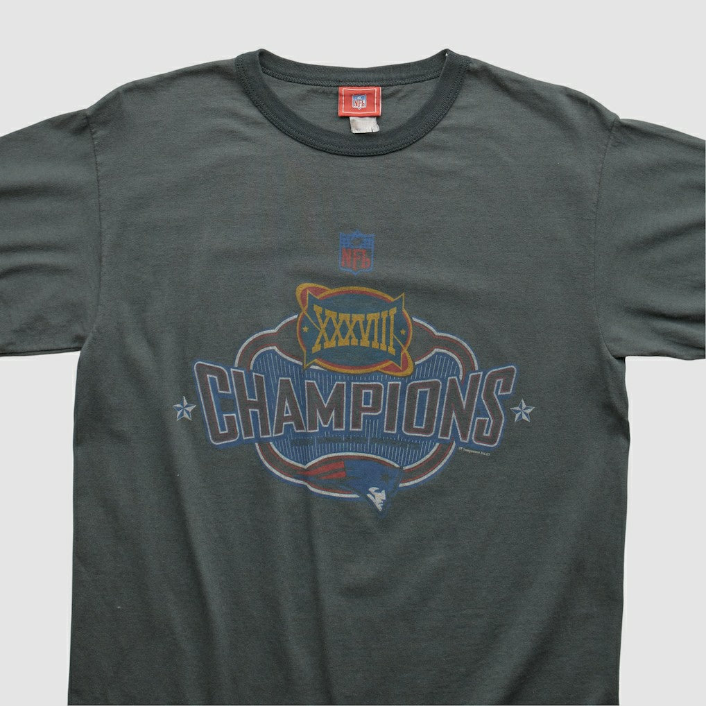 New England Patriots NFL 2004 T-shirt Charcoal Vintage | Fanatics