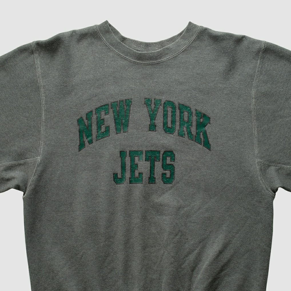 New York Jets Champion 2000s Pullover Sweatshirt Charcoal Vintage | Fanatics