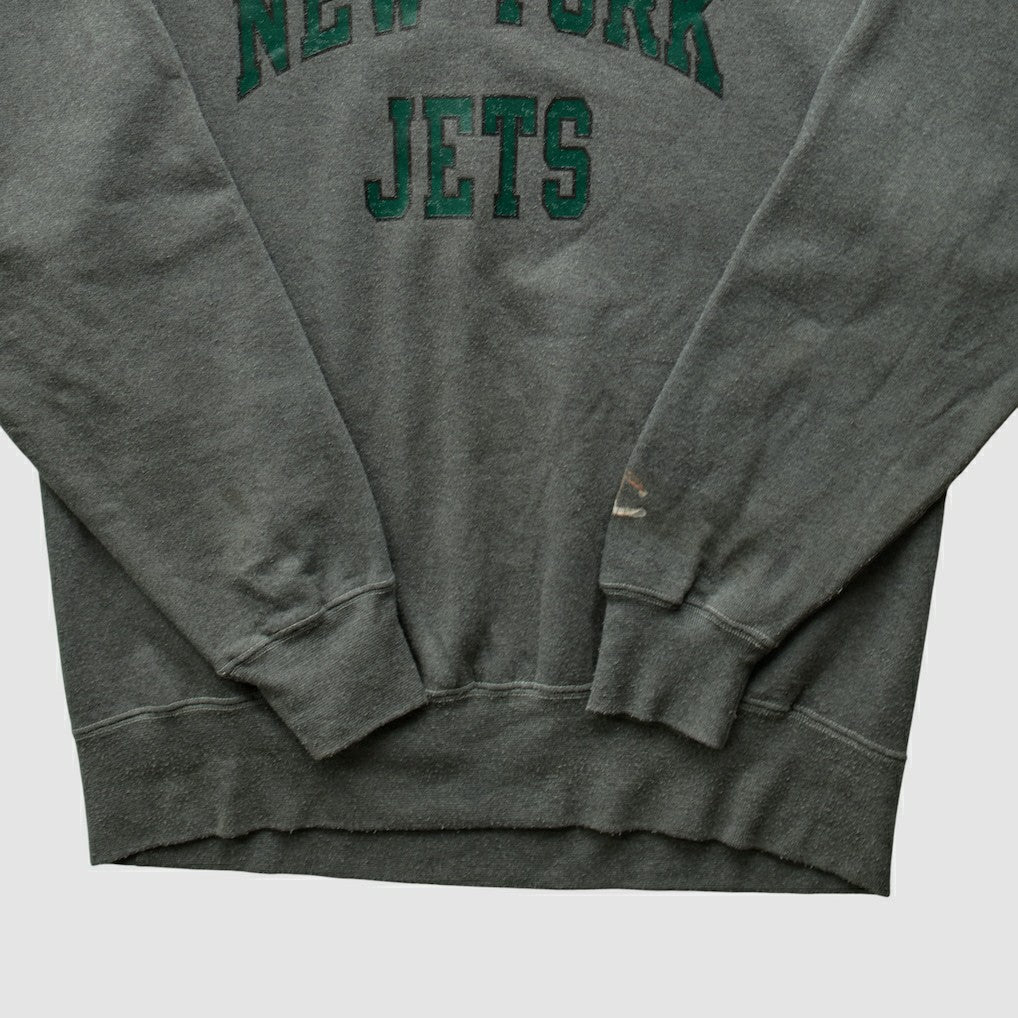 New York Jets Champion 2000s Pullover Sweatshirt Charcoal Vintage | Fanatics