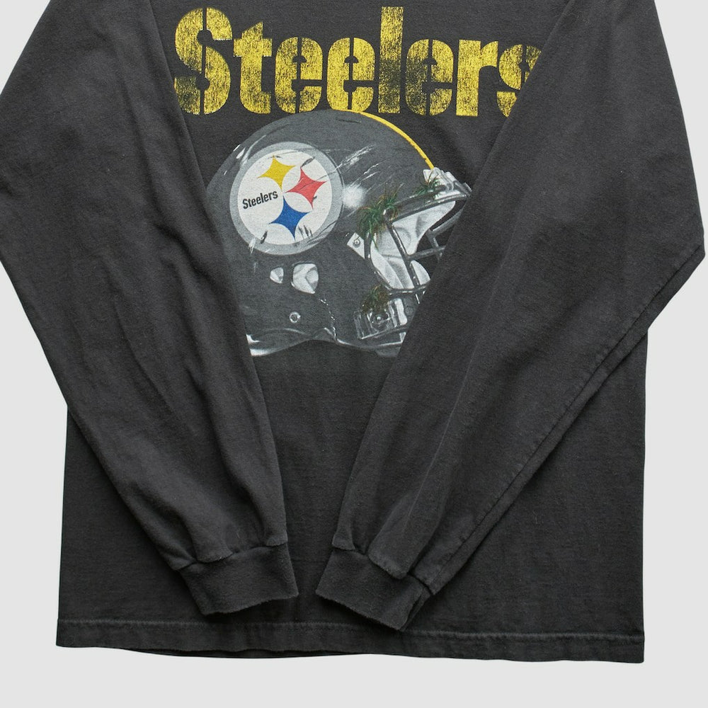 Pittsburgh Steelers Reebok 2010s Long Sleeve T-shirt Black Vintage | Fanatics
