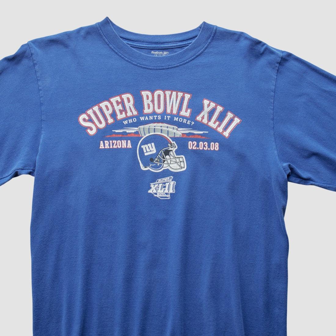 New York Giants Reebok 2008 Long Sleeve T-shirt Blue Vintage | Fanatics