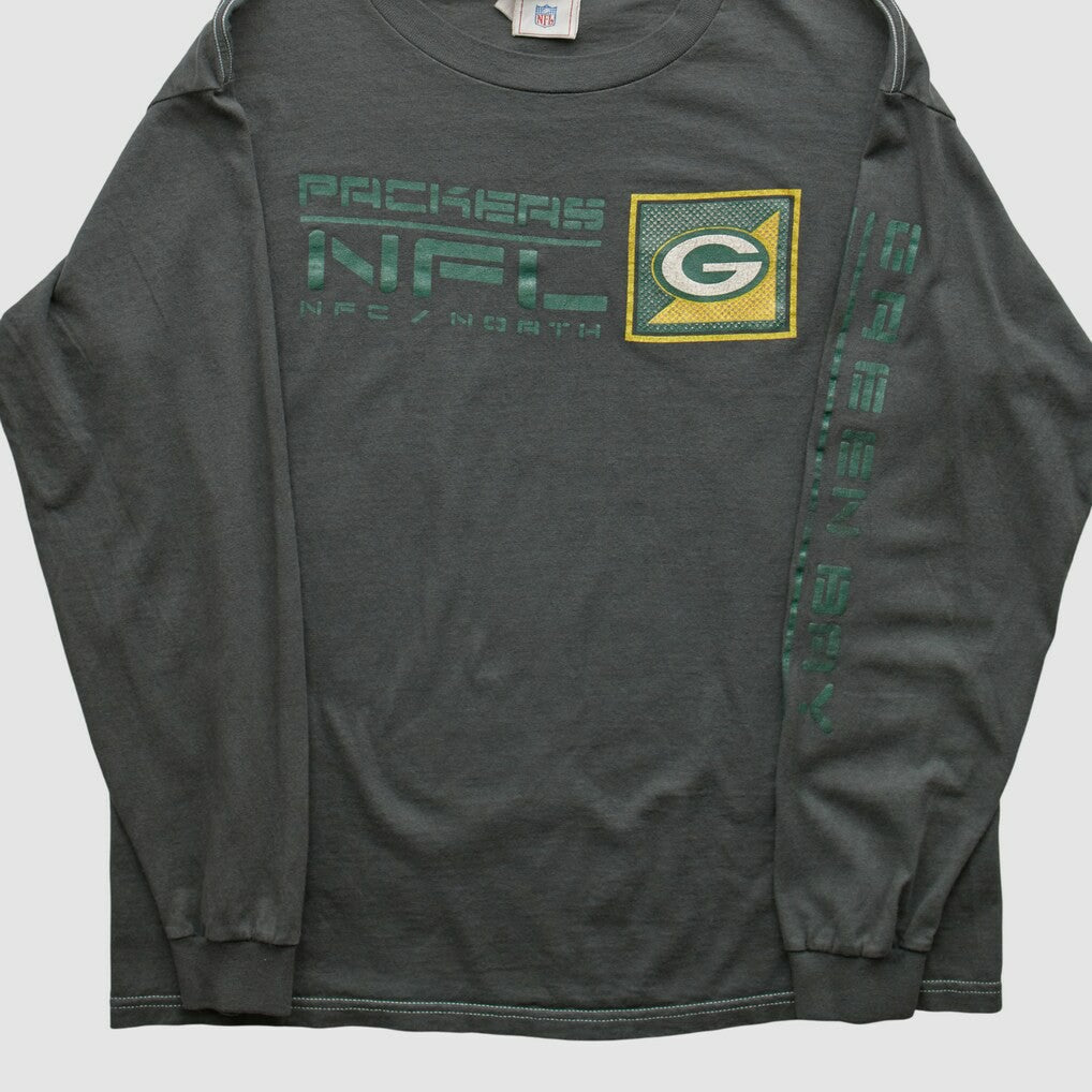 Green Bay Packers NFL 2000s Long Sleeve T-shirt Charcoal Vintage | Fanatics