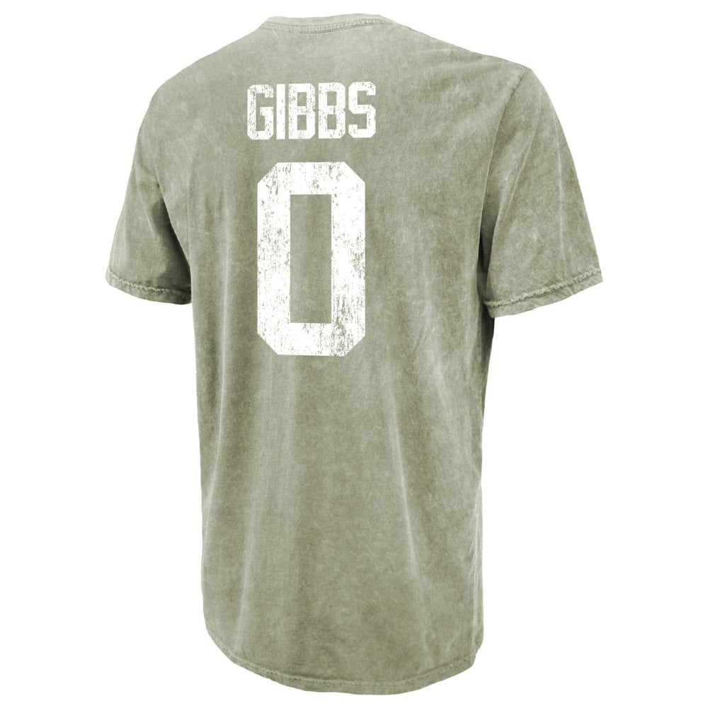 Jahmyr Gibbs Detroit Lions Majestic Threads Mineral Wash Name & Number T-Shirt Moss Green | NFL