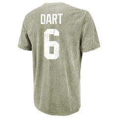 Jaxson Dart New York Giants Majestic Threads Mineral Wash Name & Number T-Shirt Moss Green | NFL