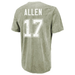 Josh Allen Buffalo Bills Majestic Threads Mineral Wash Name & Number T-Shirt Moss Green | NFL