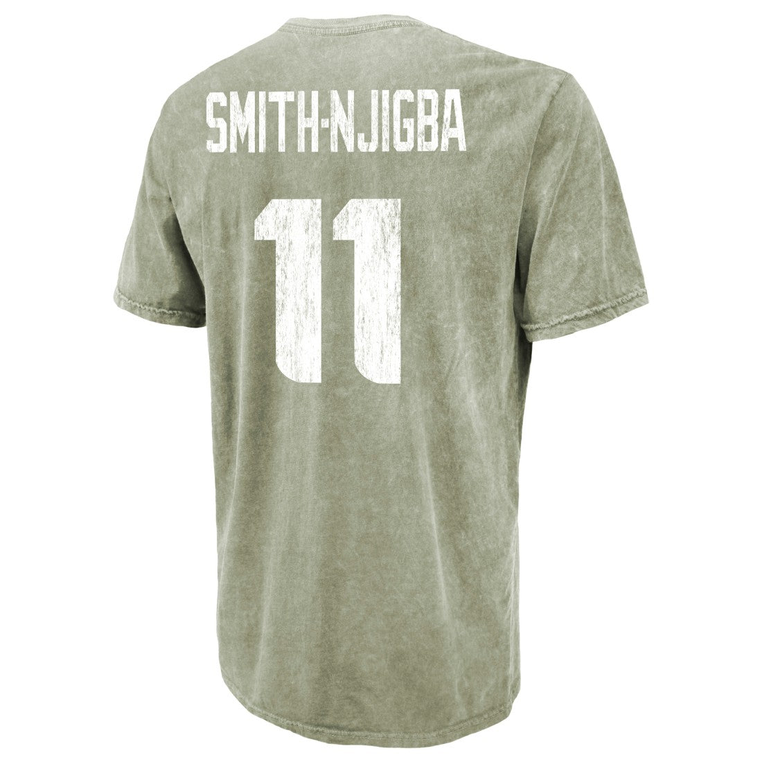 Jaxon Smith-Njigba Seattle Seahawks Majestic Threads Mineral Wash Name & Number T-Shirt Moss Green | NFL