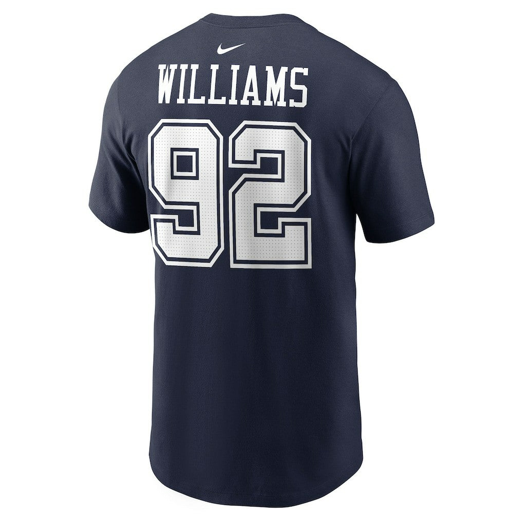 Quinnen Williams Dallas Cowboys Player Name & Number T-Shirt Navy | Nike for Sale