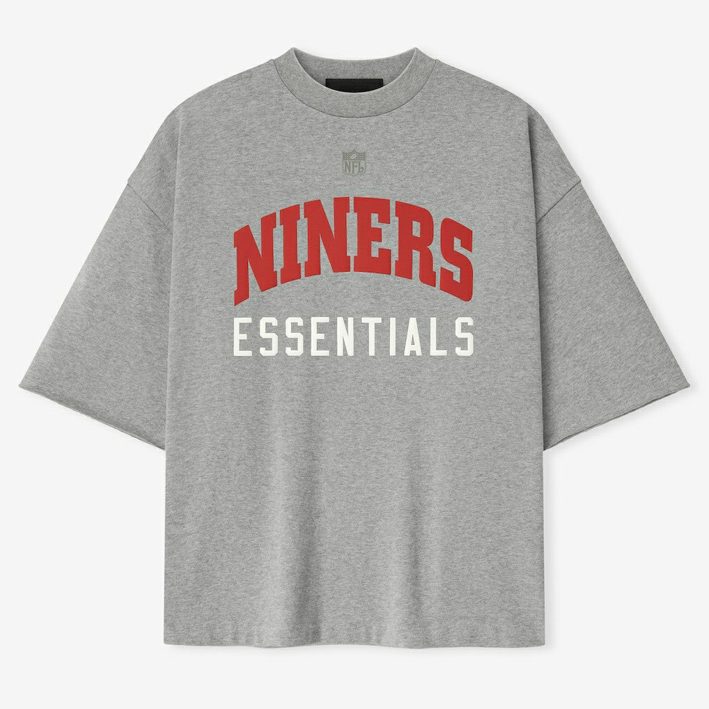 San Francisco 49ers Fear of God x NFL Unisex 3/4-Sleeve T-Shirt Heather Gray | NFL
