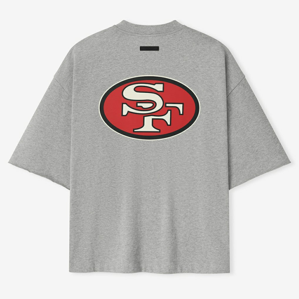 San Francisco 49ers Fear of God x NFL Unisex 3/4-Sleeve T-Shirt Heather Gray | NFL