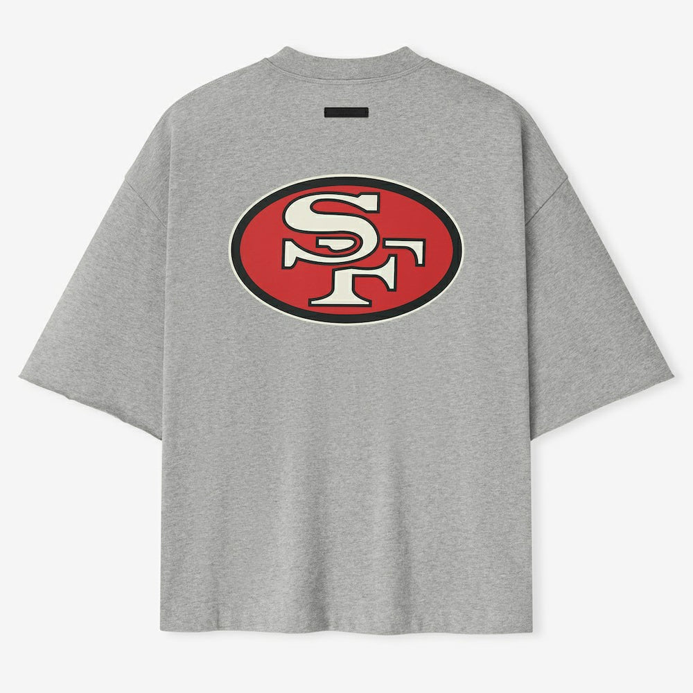 San Francisco 49ers Fear of God x NFL Unisex 3/4-Sleeve T-Shirt Heather Gray | NFL
