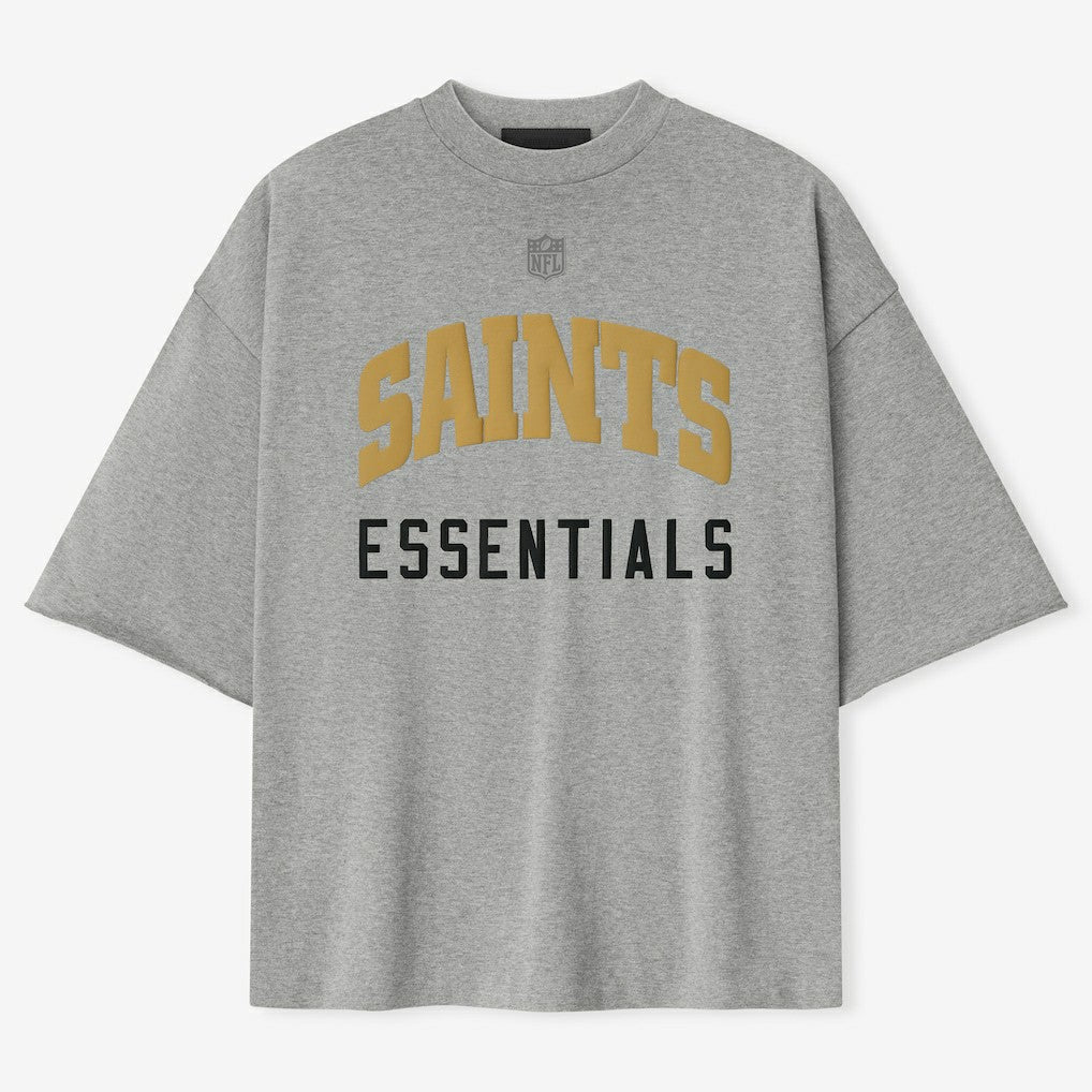 New Orleans Saints Fear of God x NFL Unisex 3/4-Sleeve T-Shirt Heather Gray | NFL