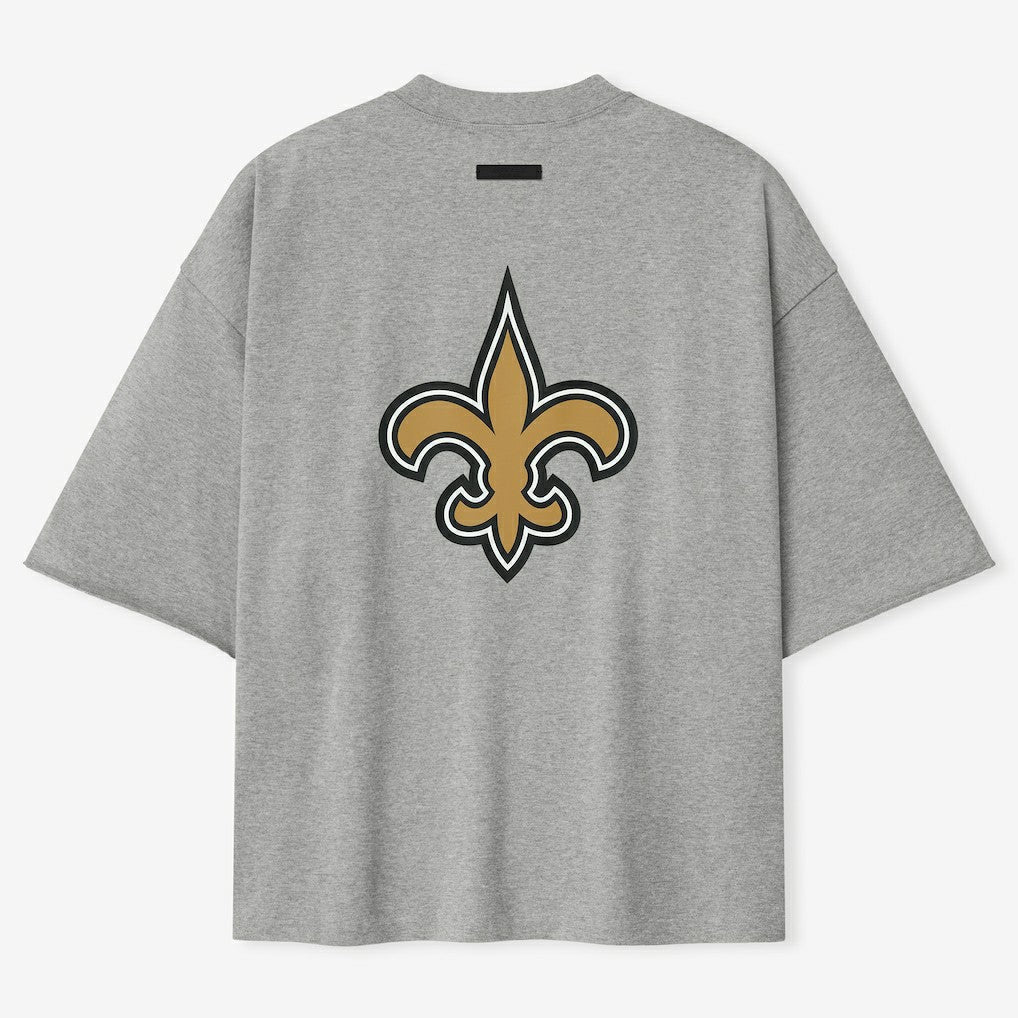 New Orleans Saints Fear of God x NFL Unisex 3/4-Sleeve T-Shirt Heather Gray | NFL