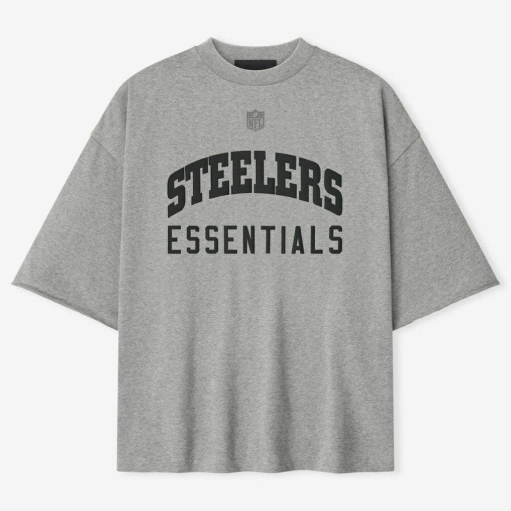 Pittsburgh Steelers Fear of God x NFL Unisex 3/4-Sleeve T-Shirt Heather Gray | NFL