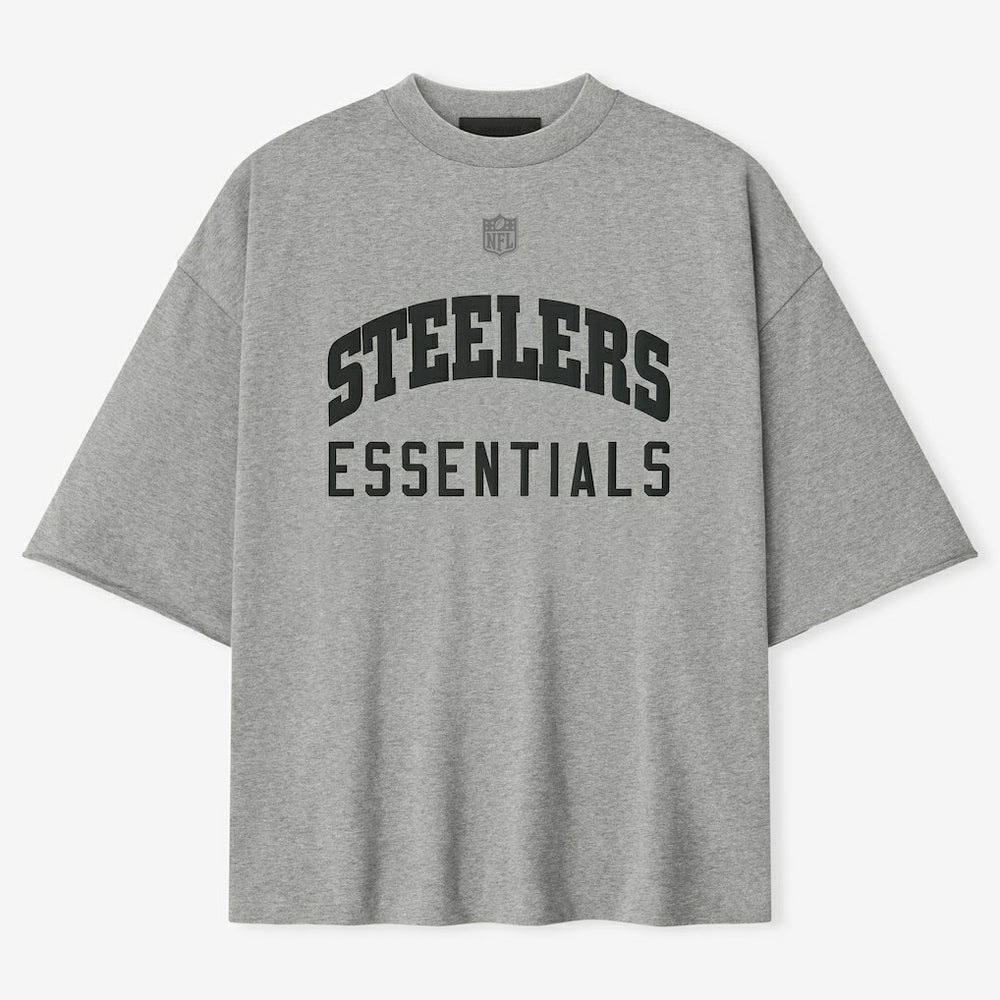 Pittsburgh Steelers Fear of God x NFL Unisex 3/4-Sleeve T-Shirt Heather Gray | NFL