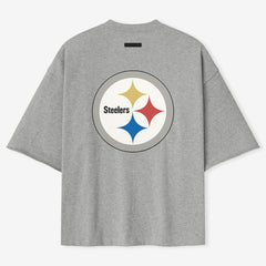 Pittsburgh Steelers Fear of God x NFL Unisex 3/4-Sleeve T-Shirt Heather Gray | NFL
