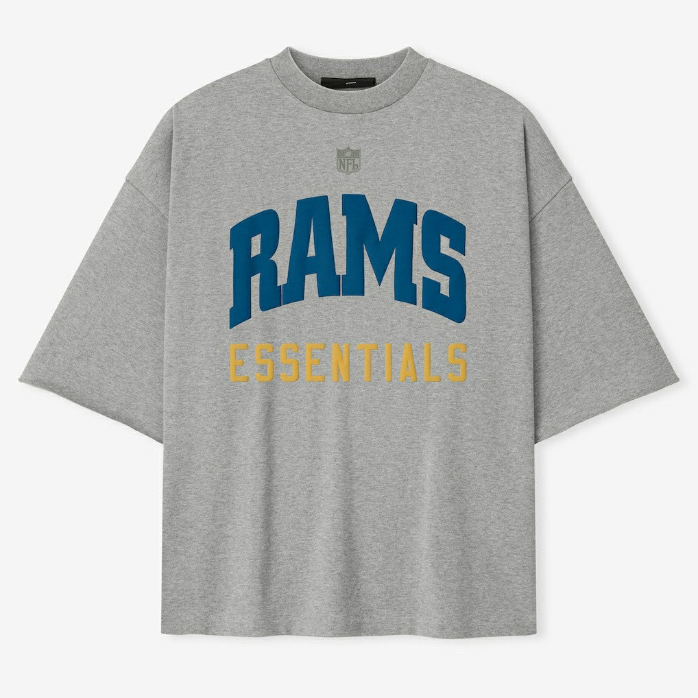 Los Angeles Rams Fear of God x NFL Unisex 3/4-Sleeve T-Shirt Heather Gray | NFL