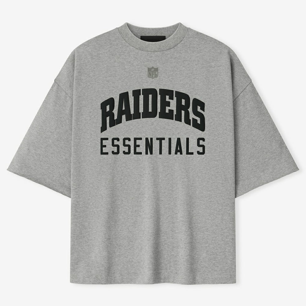 Las Vegas Raiders Fear of God x NFL Unisex 3/4-Sleeve T-Shirt Heather Gray | NFL