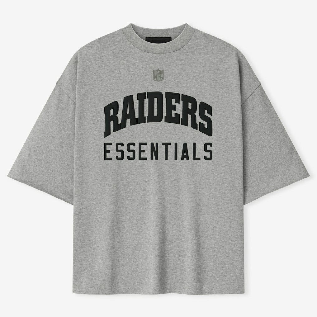 Las Vegas Raiders Fear of God x NFL Unisex 3/4-Sleeve T-Shirt Heather Gray | NFL