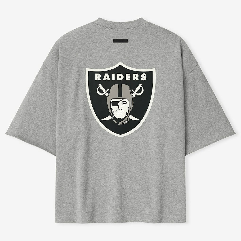 Las Vegas Raiders Fear of God x NFL Unisex 3/4-Sleeve T-Shirt Heather Gray | NFL