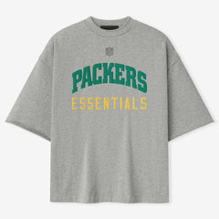 Green Bay Packers Fear of God x NFL Unisex 3/4-Sleeve T-Shirt Heather Gray | NFL