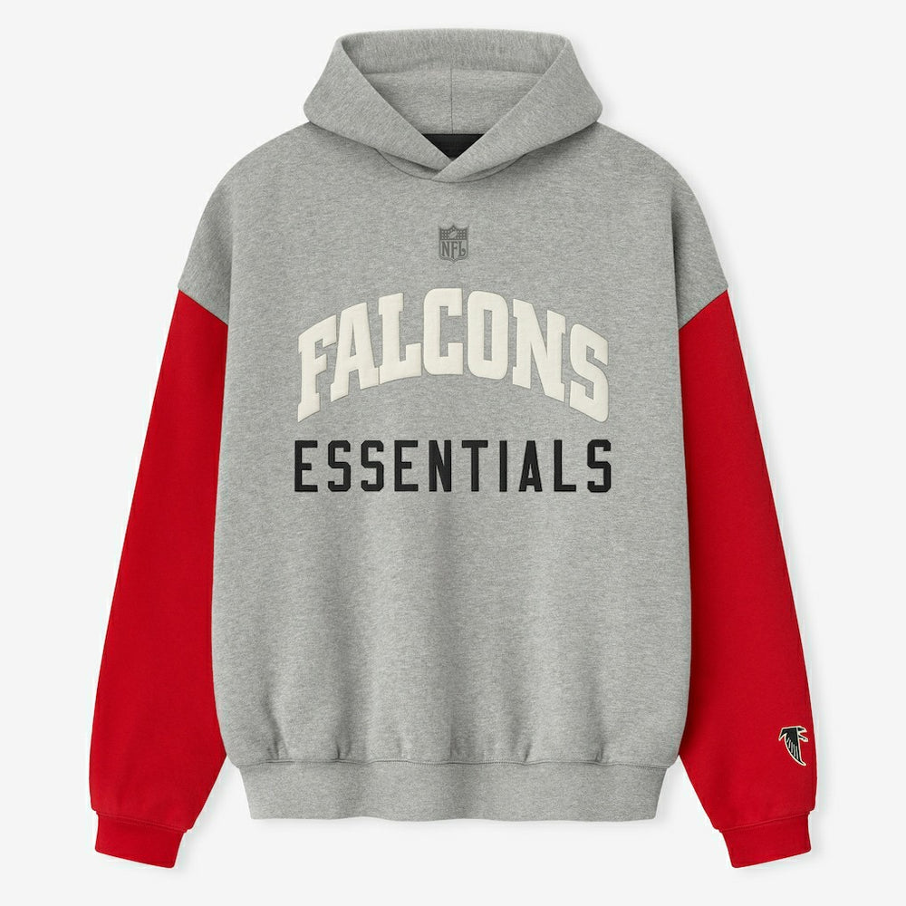 Atlanta Falcons Fear of God x NFL Unisex Sport Hoodie Heather Gray/Red | NFL