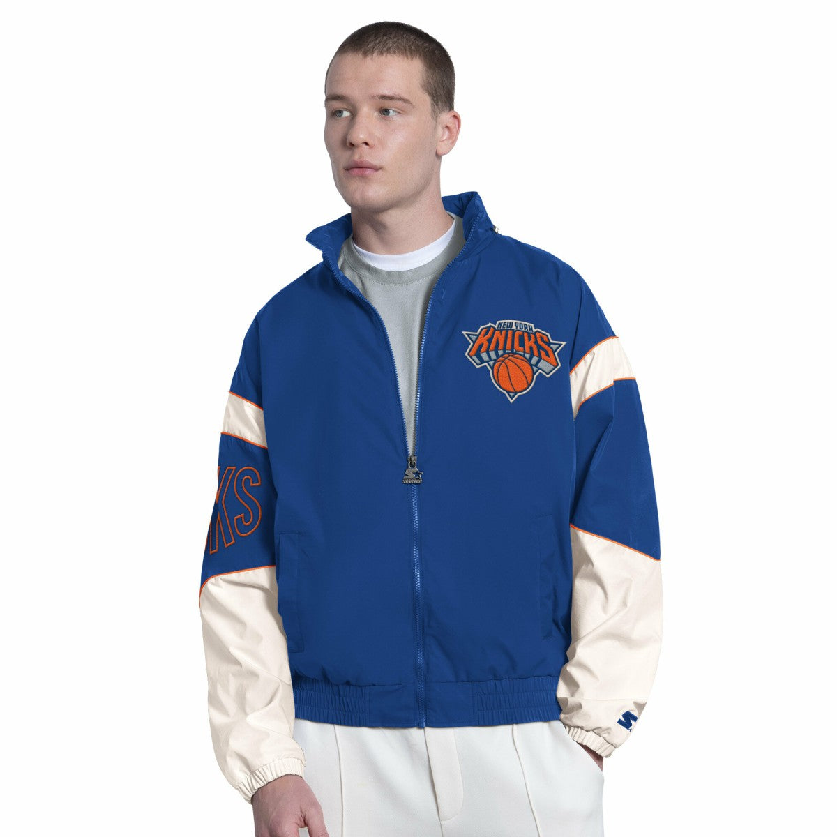 New York Knicks Starter The Gust Full-Zip Hooded Jacket Royal - NBA
