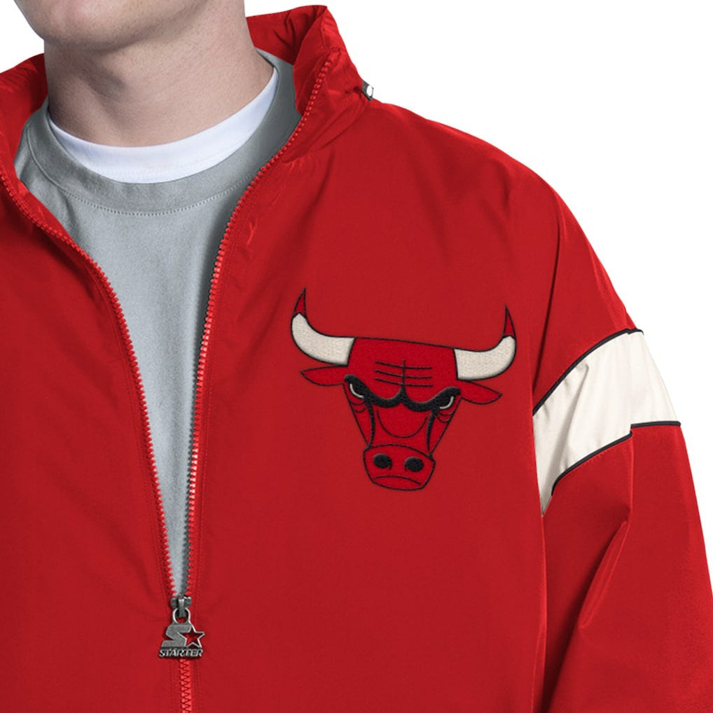 Chicago Bulls Starter The Gust Full-Zip Hooded Jacket Red - NBA