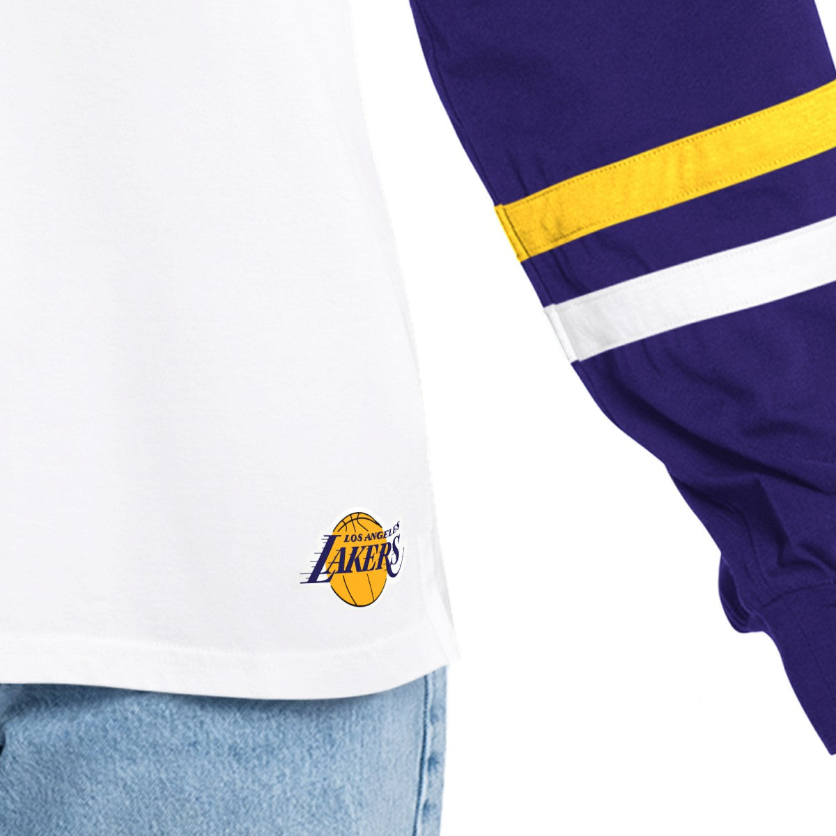 Los Angeles Lakers G-III 4Her by Carl Banks Women's Key Player Oversized Hooded Long Sleeve T-Shirt White/Purple - NBA