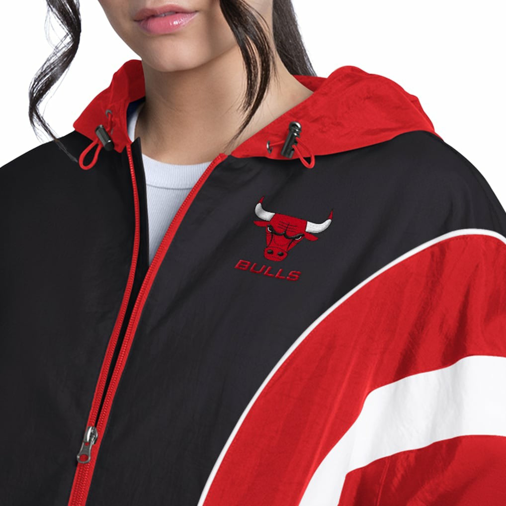 Chicago Bulls G-III 4Her by Carl Banks Women's Quarterback Lightweight Oversized Full-Zip Jacket Red/Black - NBA
