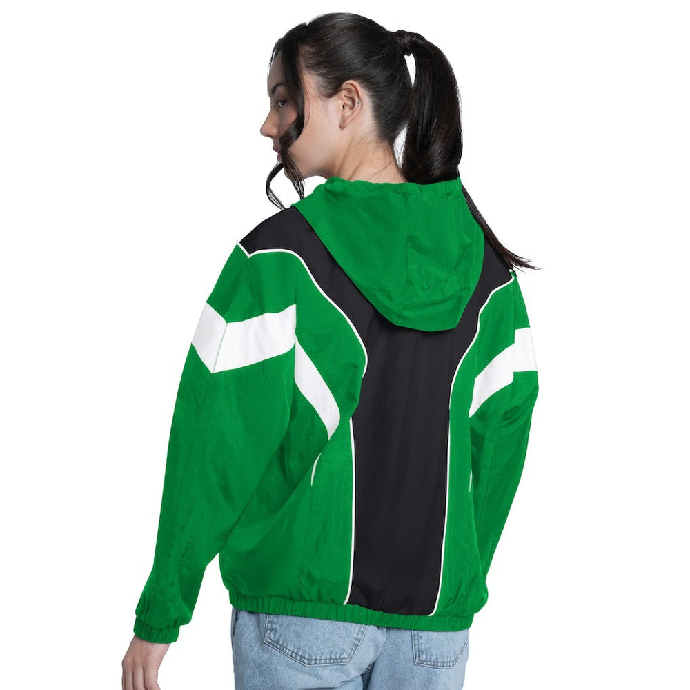 Boston Celtics G-III 4Her by Carl Banks Women's Quarterback Lightweight Oversized Full-Zip Jacket Green/Black - NBA