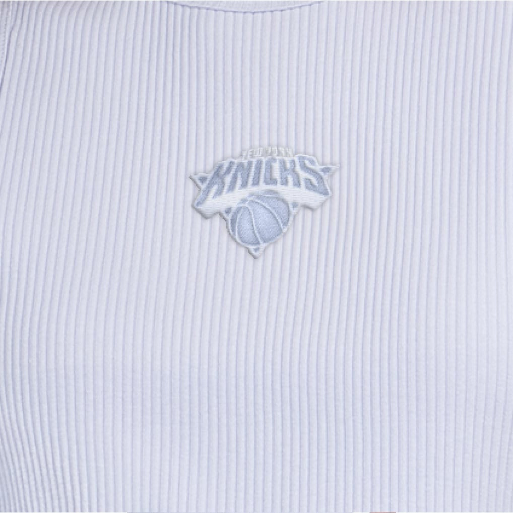 New York Knicks Starter Women's Pastel Ribbed Tank Top Blue - NBA
