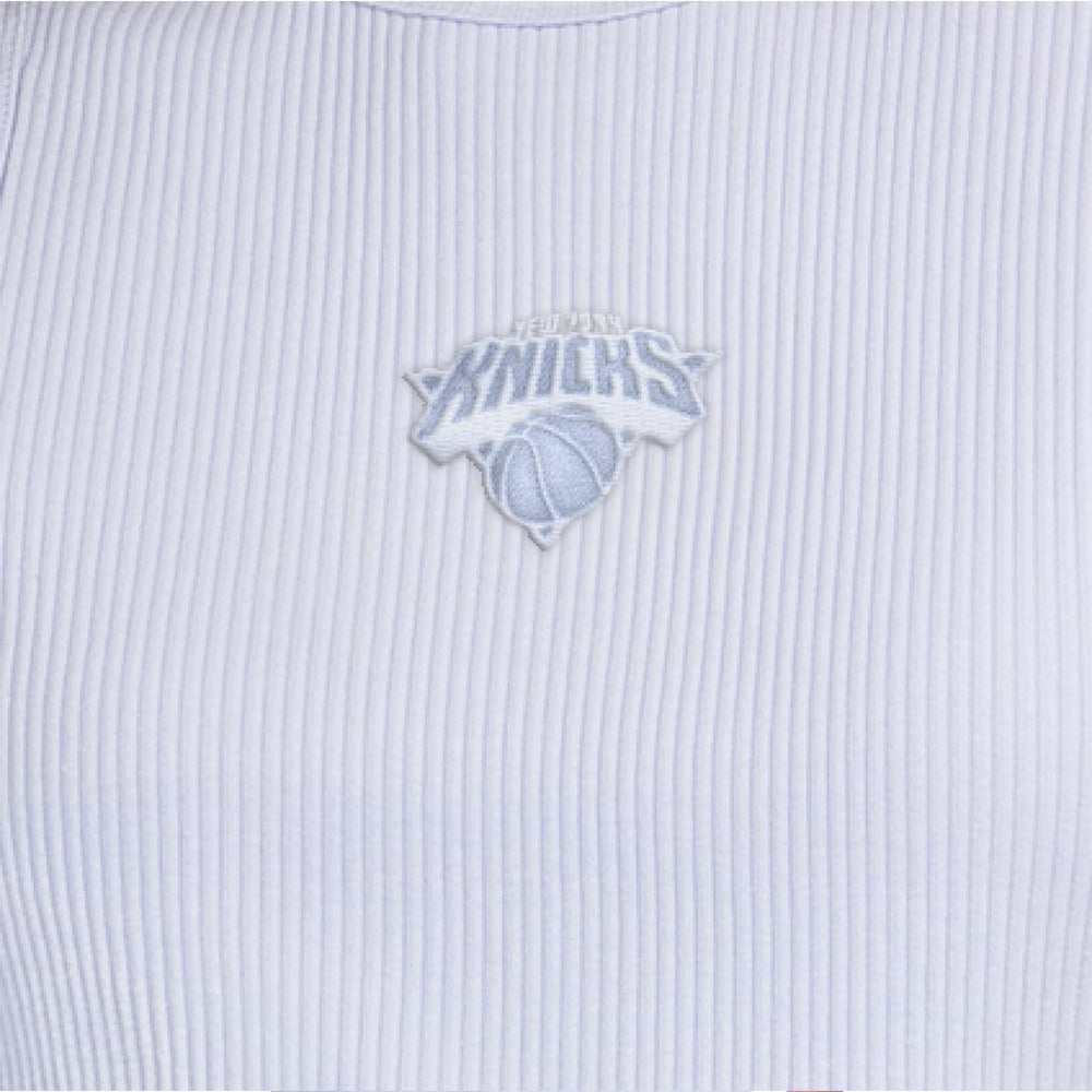 New York Knicks Starter Women's Pastel Ribbed Tank Top Blue - NBA