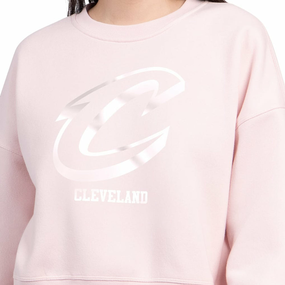 Cleveland Cavaliers Starter Women's Pastel Boxy Sweatshirt Light Pink - NBA