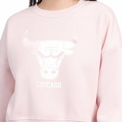 Chicago Bulls Starter Women's Pastel Boxy Sweatshirt Light Pink - NBA