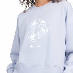 Dallas Mavericks Starter Women's Pastel Boxy Sweatshirt Light Blue - NBA