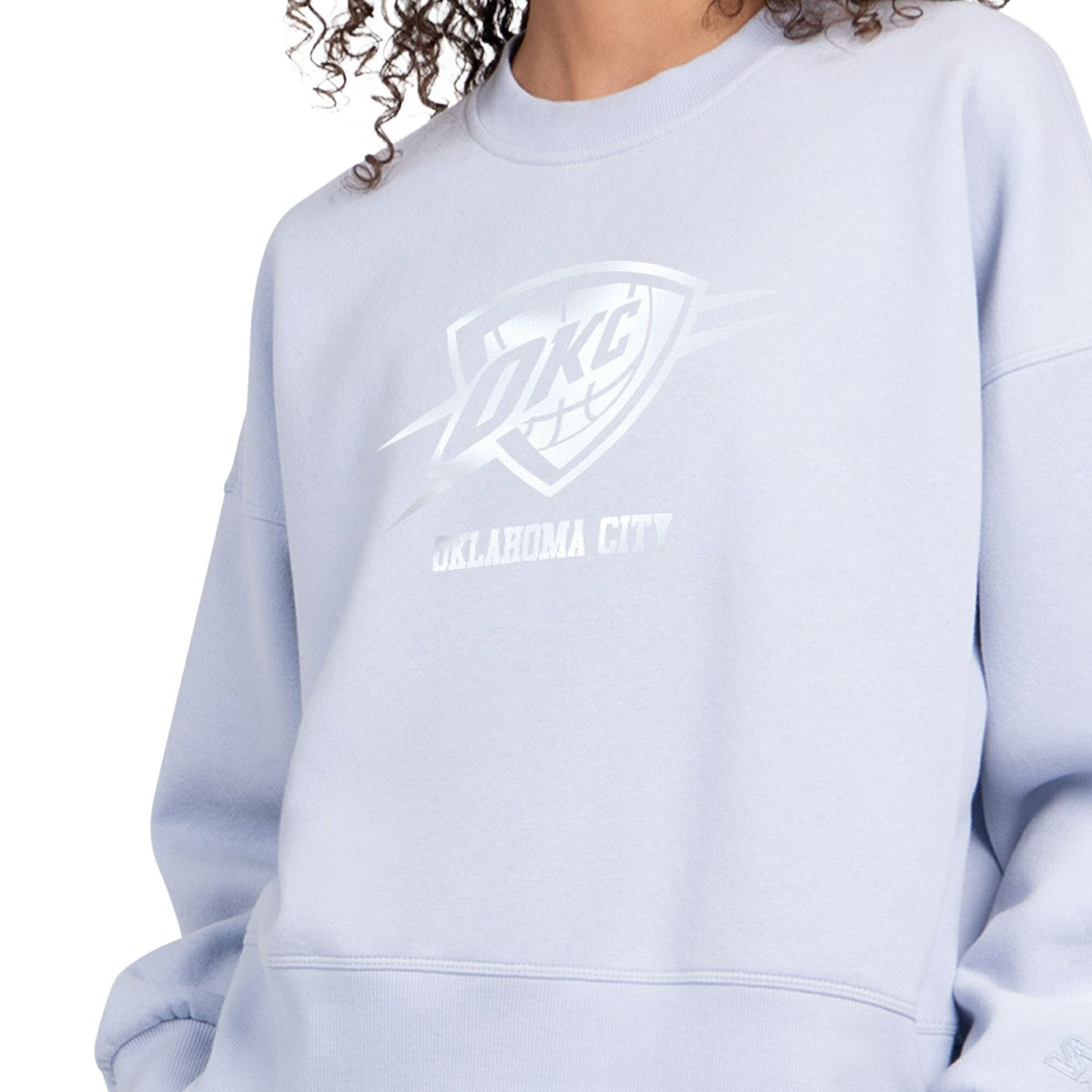 Oklahoma City Thunder Starter Women's Pastel Boxy Sweatshirt Light Blue - NBA