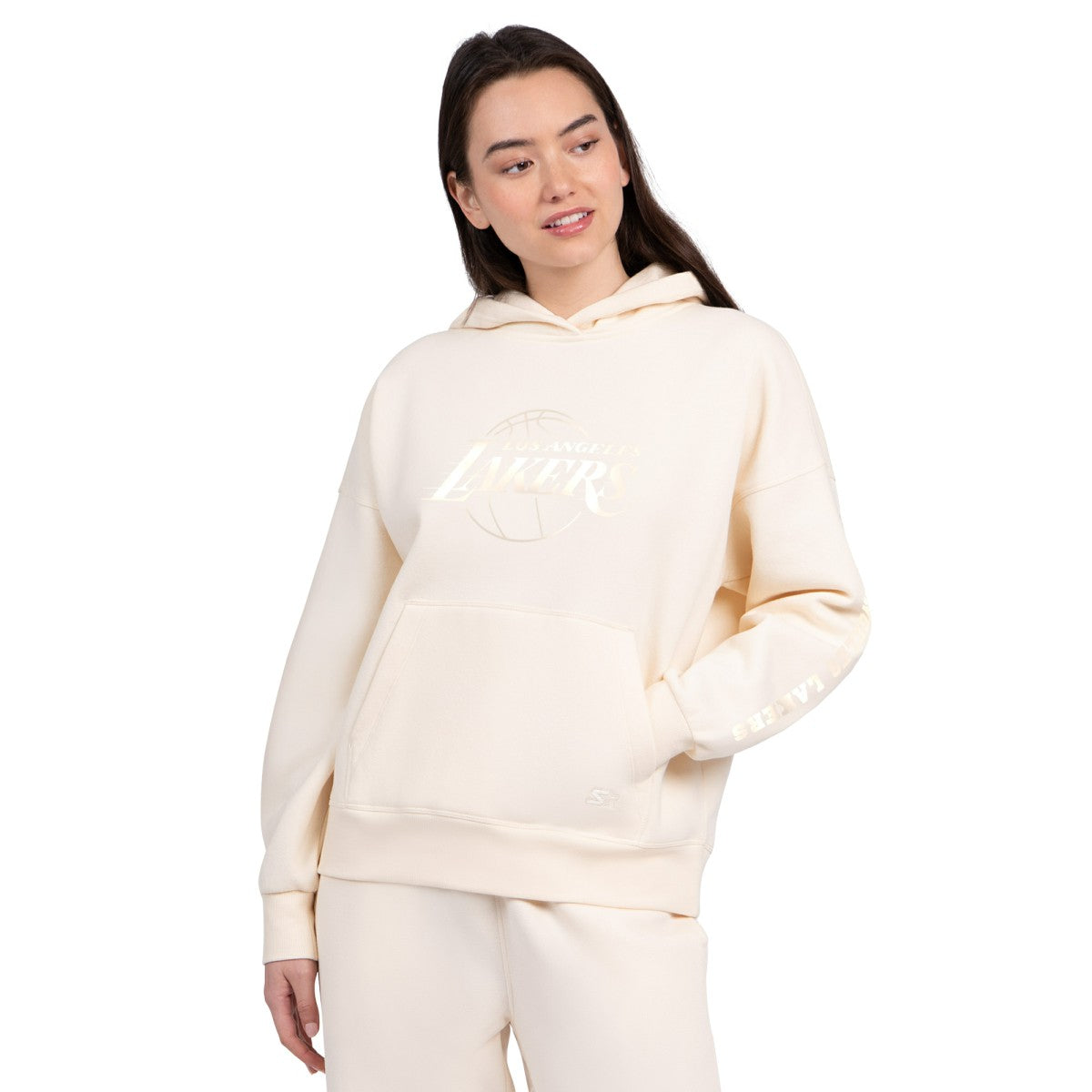 Los Angeles Lakers Starter Women's Pastel Relaxed Hoodie Cream - NBA