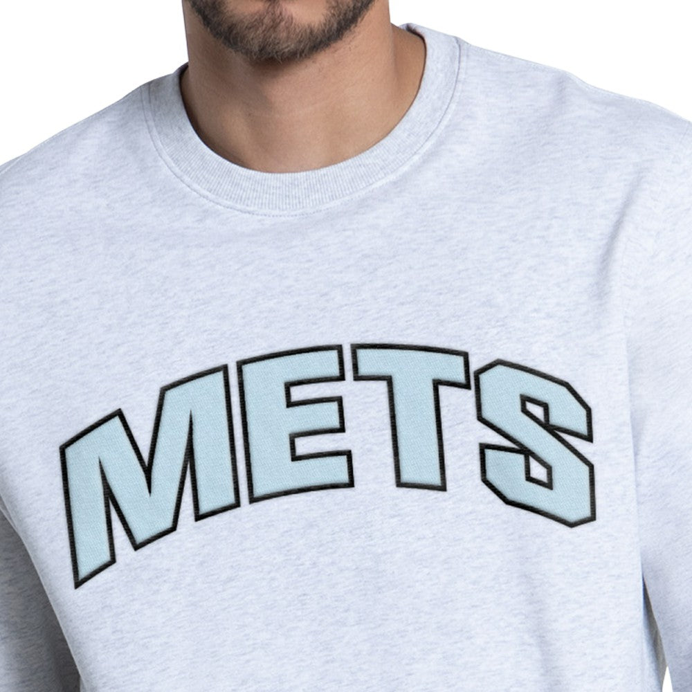New York Mets Starter Face of Ice Blue French Terry Sweatshirt - MLB
