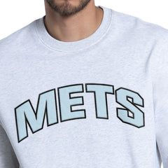 New York Mets Starter Face of Ice Blue French Terry Sweatshirt - MLB