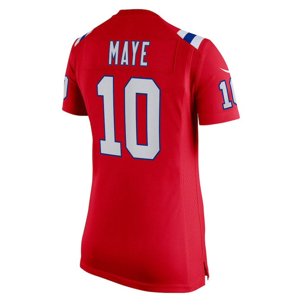 Drake Maye New England Patriots Women's Alternate Game Jersey Red | Nike for Sale