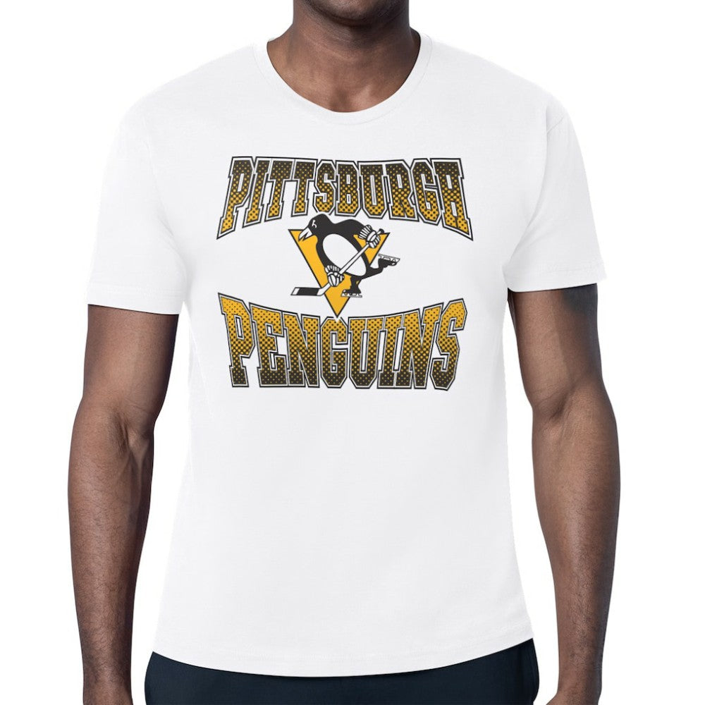 Pittsburgh Penguins Starter Comic Style Team Graphic T-Shirt - White - NHL