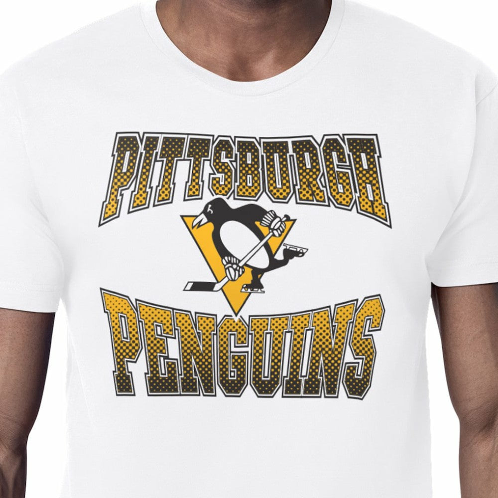 Pittsburgh Penguins Starter Comic Style Team Graphic T-Shirt - White - NHL