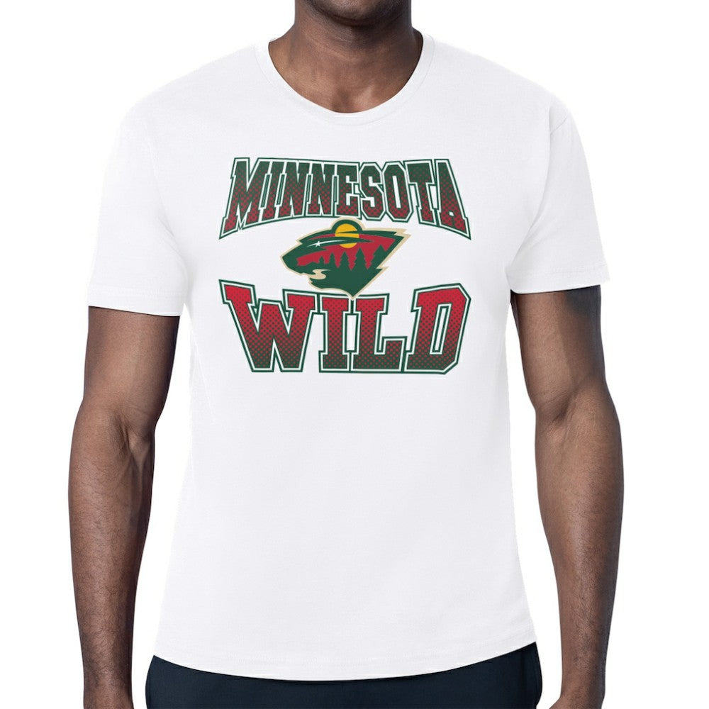 Minnesota Wild Starter Comic Style Team Graphic T-Shirt - White - NHL